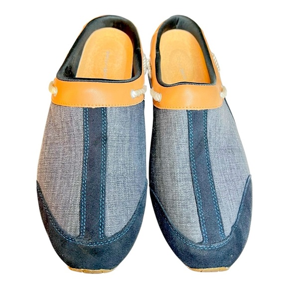 Easy Spirit Women's Travelport 19 Blue Walking Mule Sneakers Preowned Like New - Picture 1 of 9